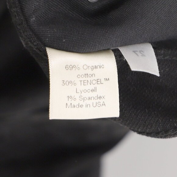 REFORMATION Liza High Rise Straight Cropped Jeans in Faded Black Size 27 - Picture 9 of 9